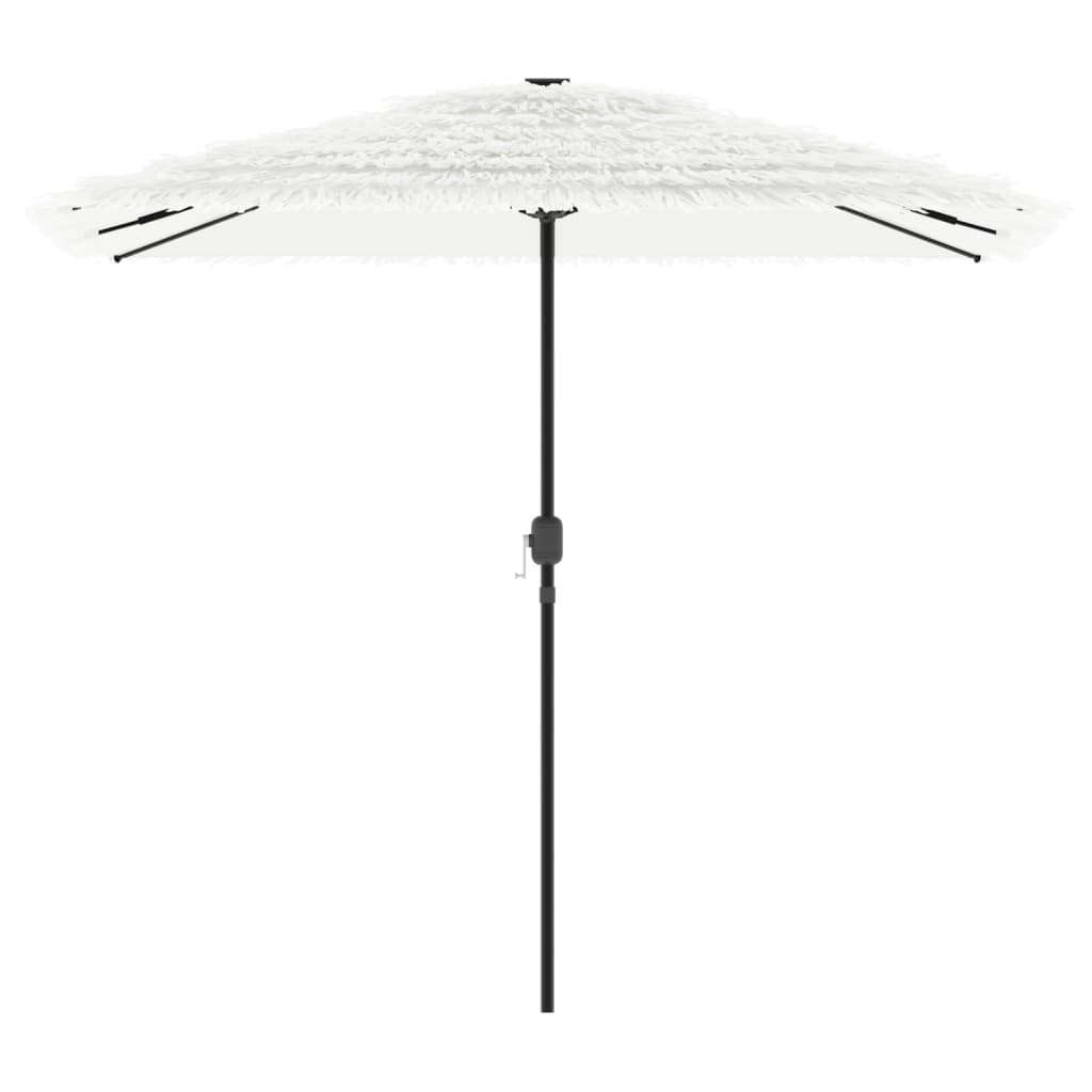 Parasol avec mât en acier blanc 248x248x248 cm