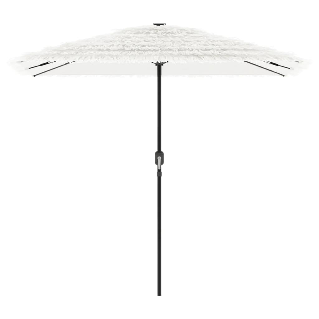 Parasol avec mât en acier blanc 248x248x248 cm