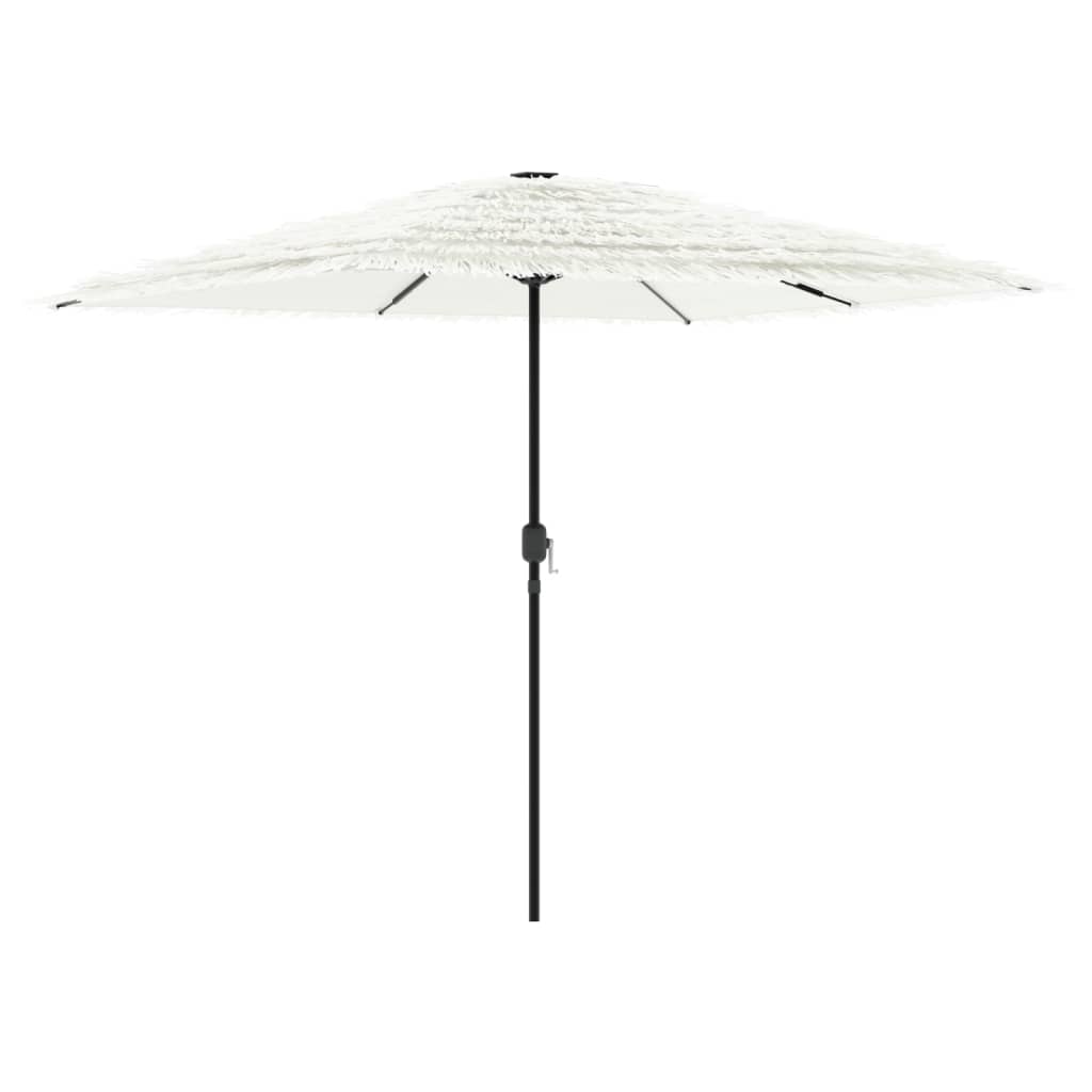 Parasol avec mât en acier blanc 248x248x248 cm