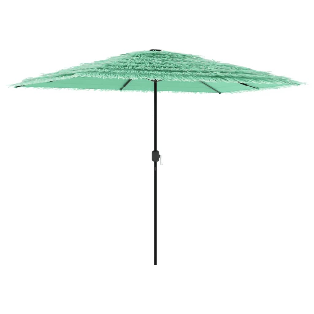 Parasol avec mât en acier vert 300x200x250 cm