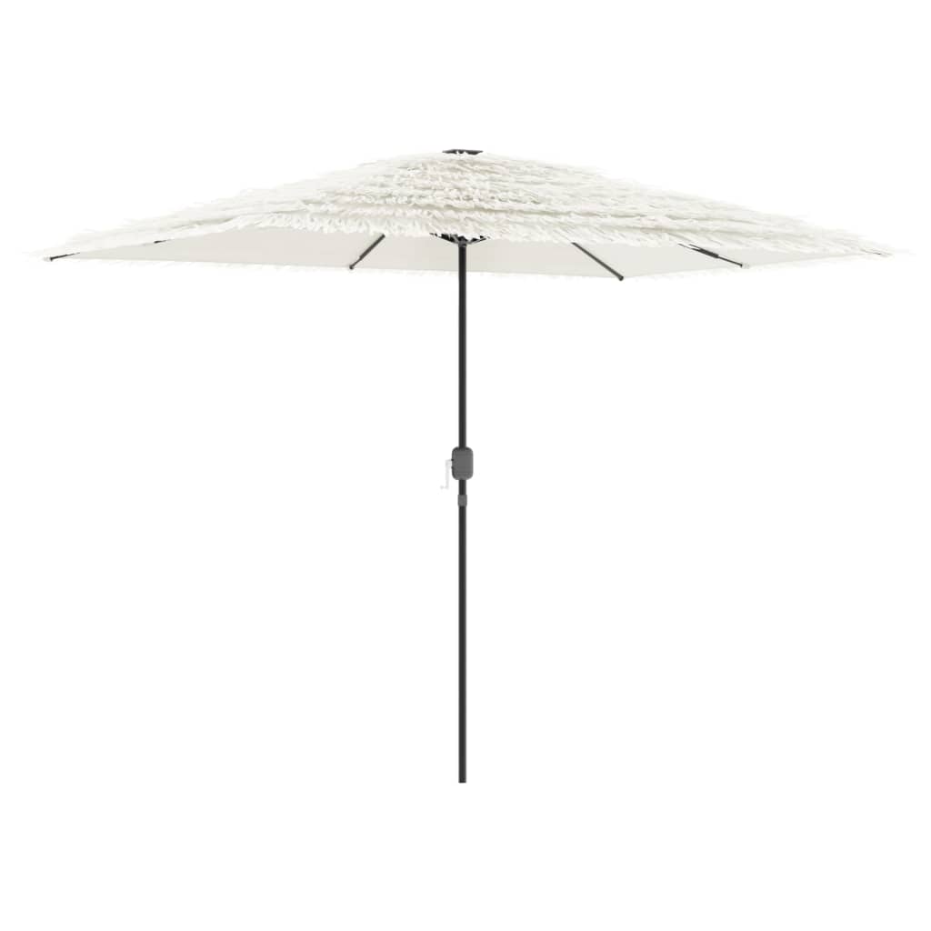 Parasol avec mât en acier blanc 300x200x250 cm