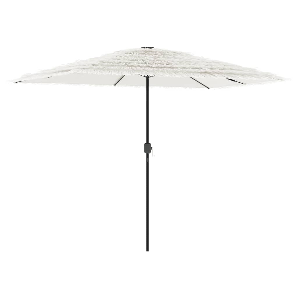 Parasol avec mât en acier blanc 300x200x250 cm