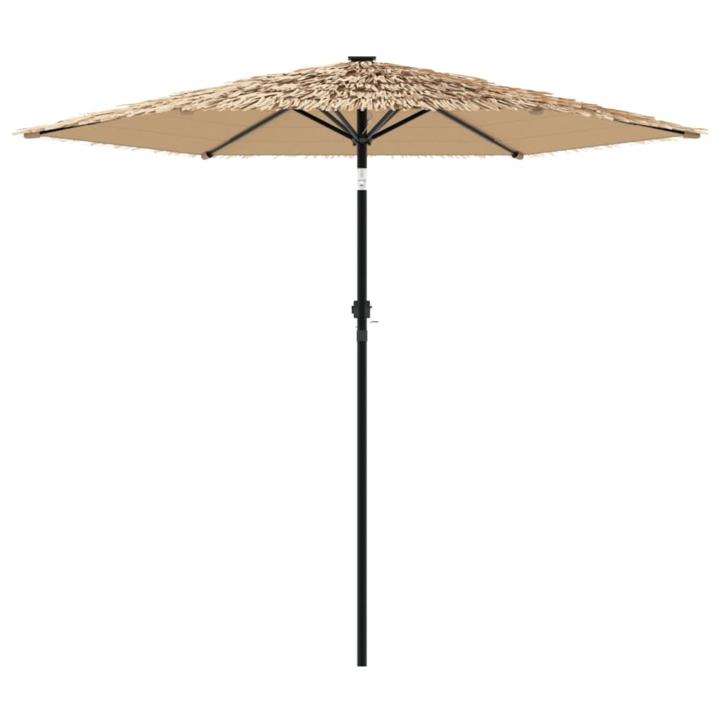 Parasol avec mât en acier marron 223x223x213 cm