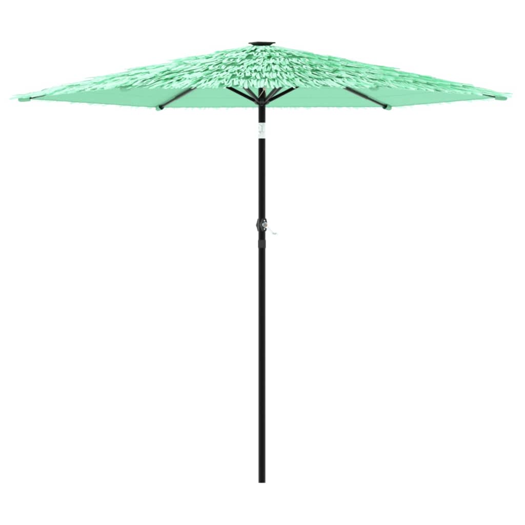 Parasol avec mât en acier vert 223x223x213 cm