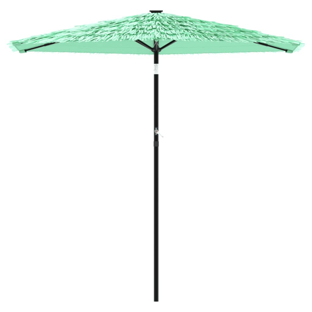 Parasol avec mât en acier vert 223x223x213 cm