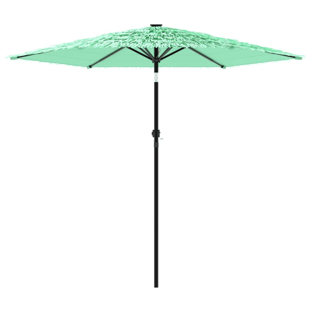 Parasol avec mât en acier vert 223x223x213 cm