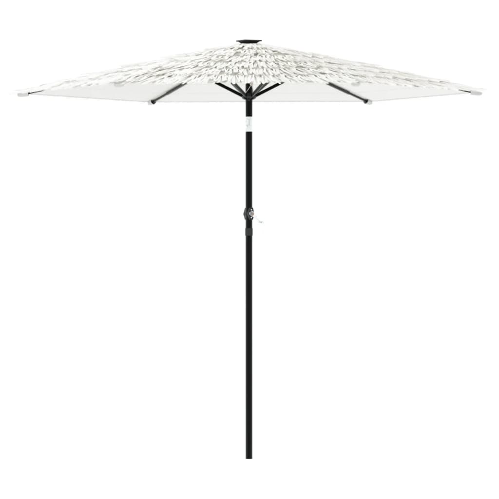 Parasol avec mât en acier blanc 223x223x213 cm