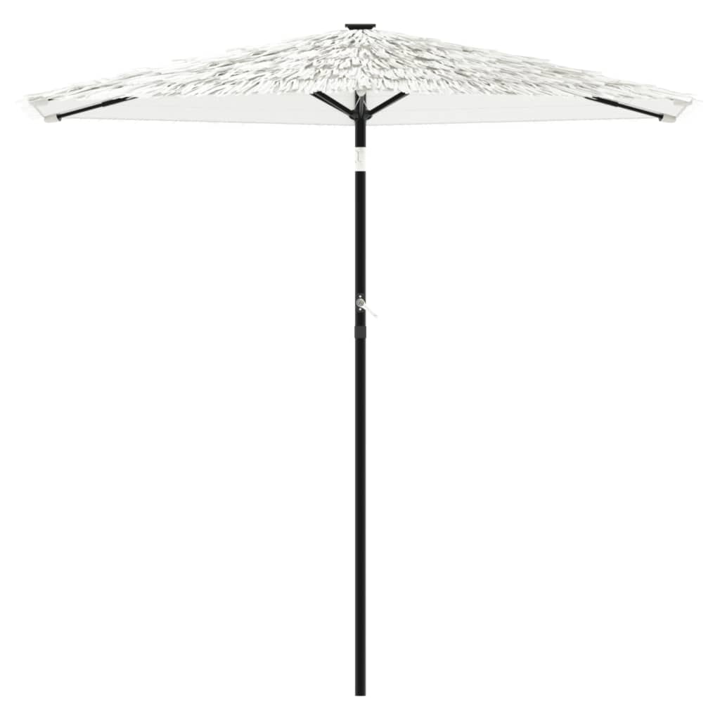 Parasol avec mât en acier blanc 223x223x213 cm