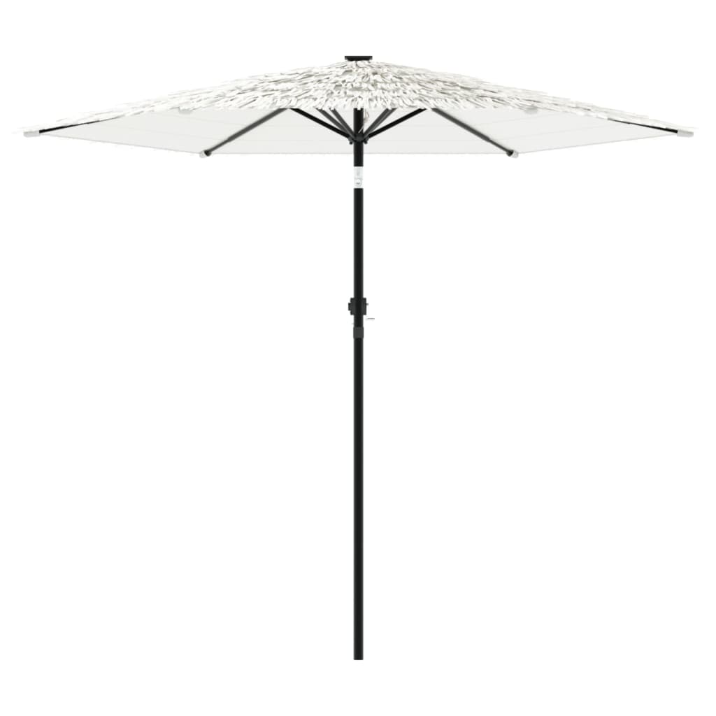 Parasol avec mât en acier blanc 223x223x213 cm