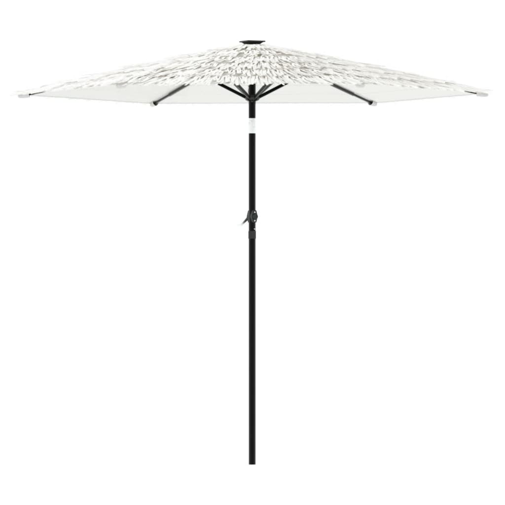 Parasol avec mât en acier blanc 223x223x213 cm