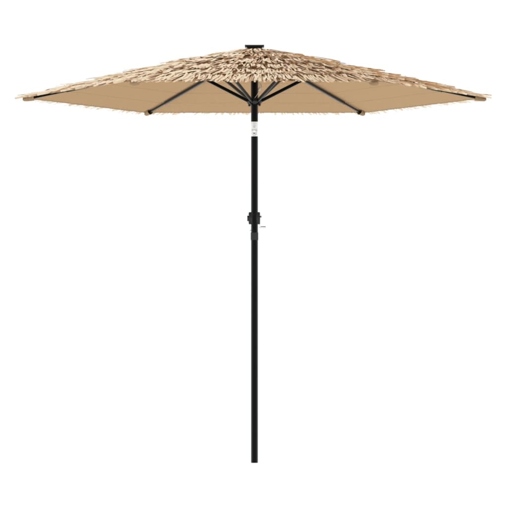 Parasol avec mât en acier marron 268x268x226 cm