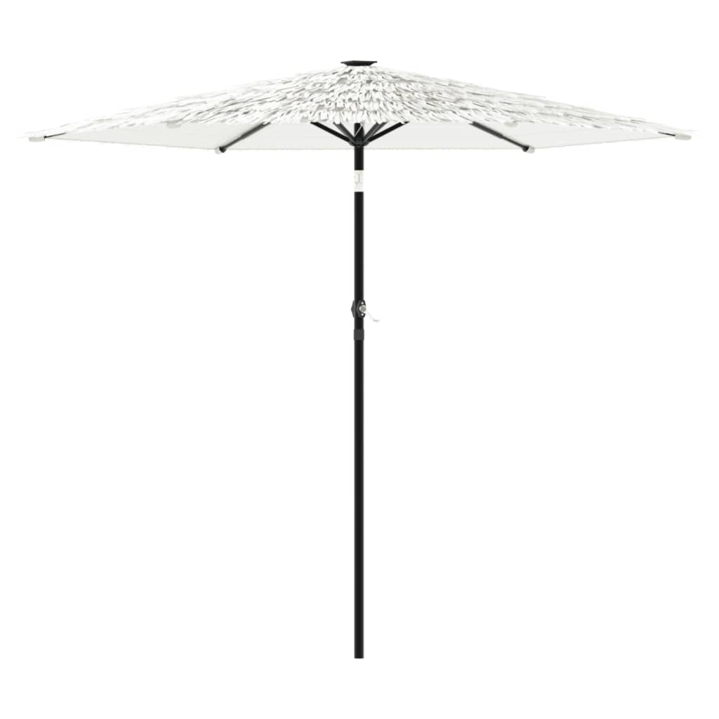 Parasol avec mât en acier blanc 268x268x226 cm