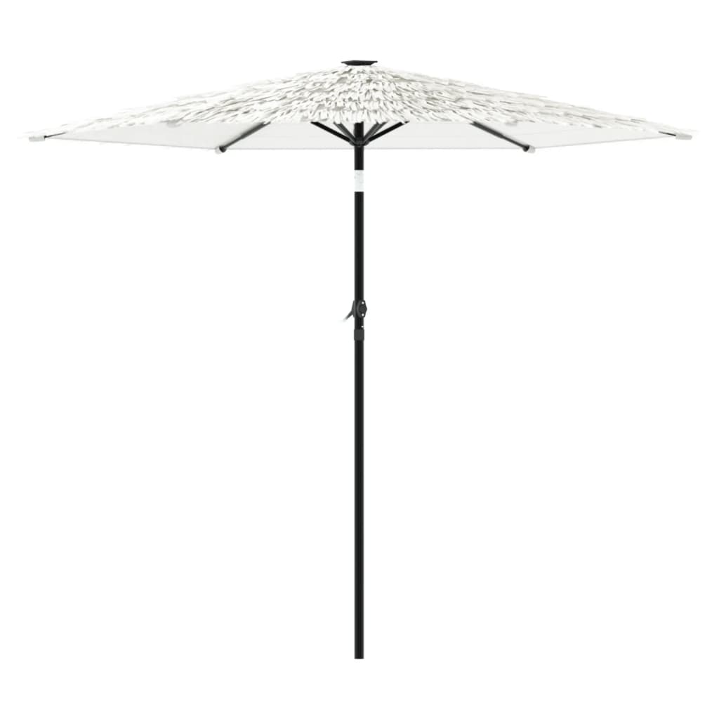 Parasol avec mât en acier blanc 268x268x226 cm