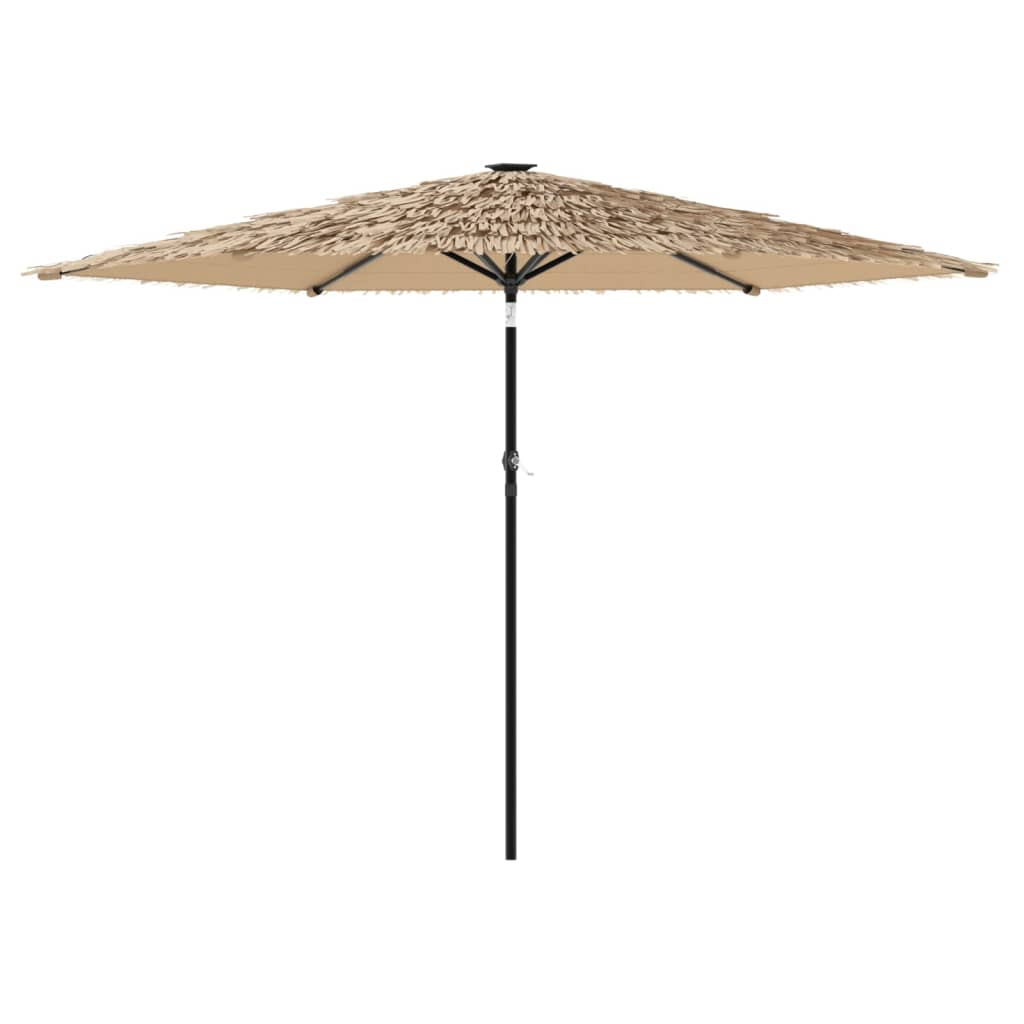 Parasol avec mât en acier marron 288x288x225 cm