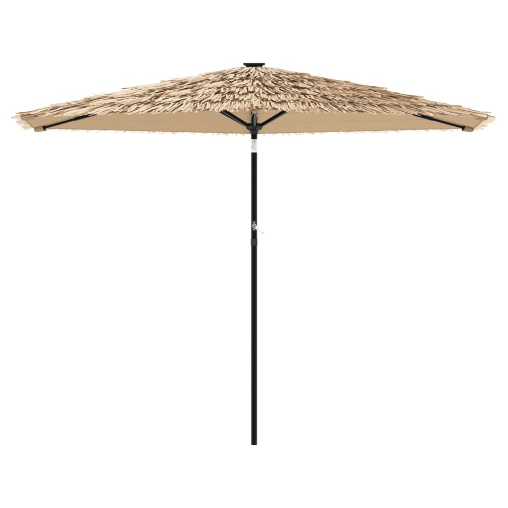 Parasol avec mât en acier marron 288x288x225 cm