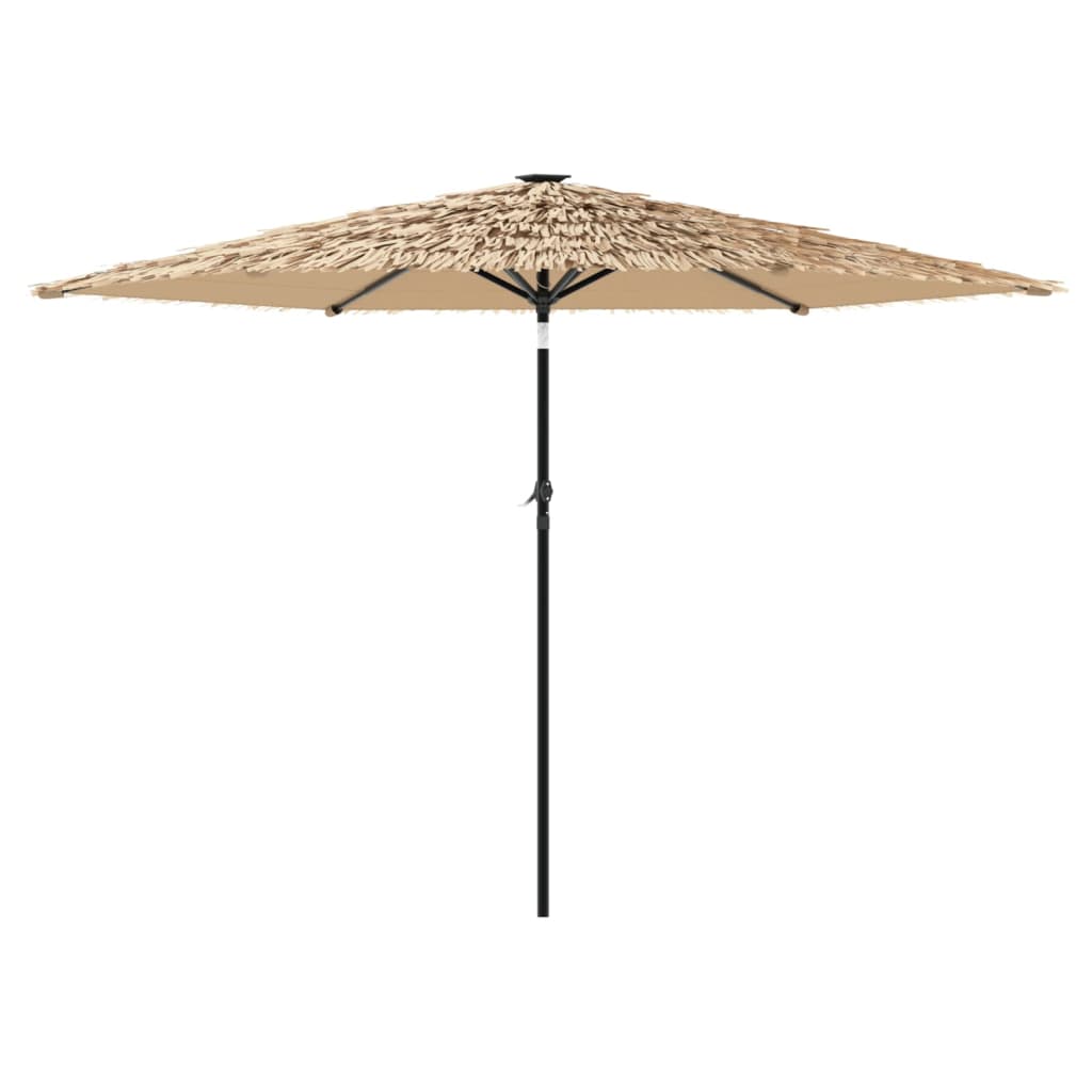 Parasol avec mât en acier marron 288x288x225 cm