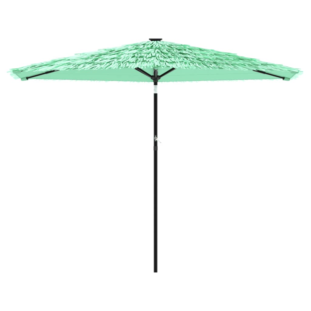 Parasol avec mât en acier vert 288x288x225 cm