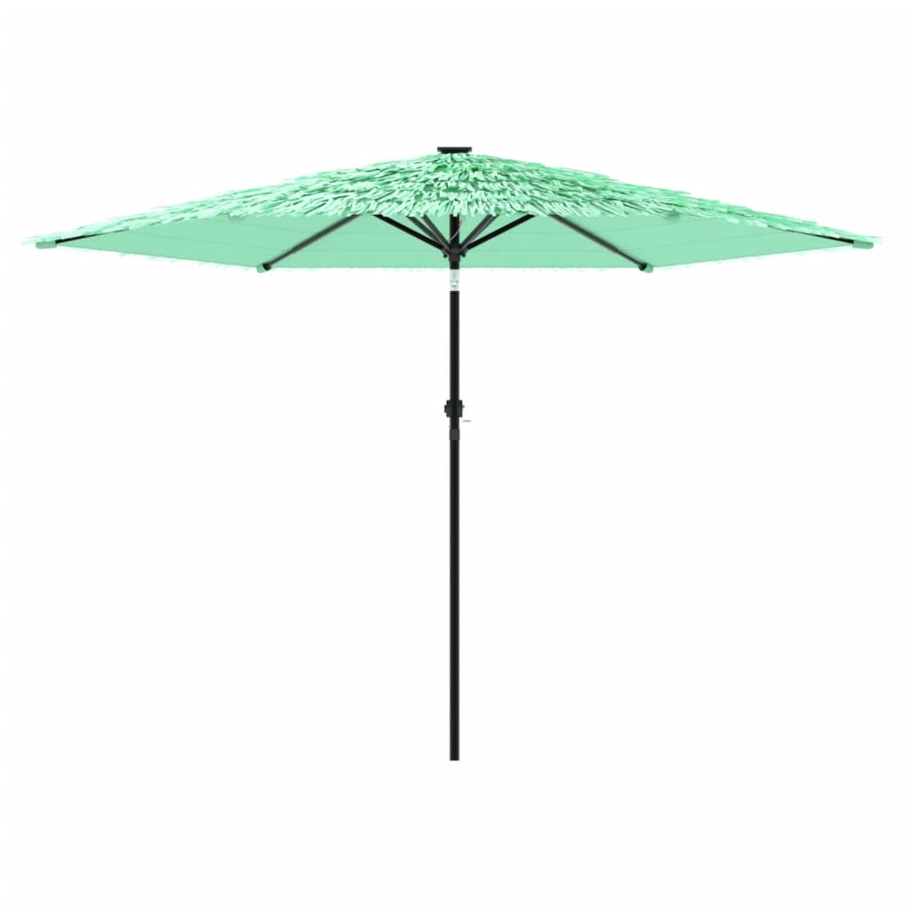 Parasol avec mât en acier vert 288x288x225 cm