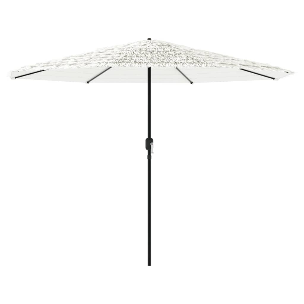 Parasol avec mât en acier blanc 324x324x247 cm