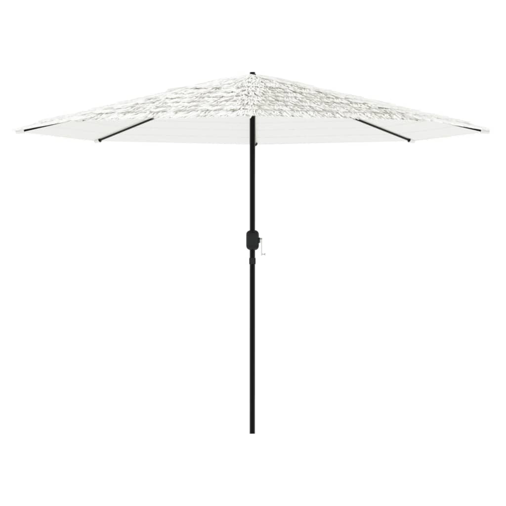 Parasol avec mât en acier blanc 324x324x247 cm