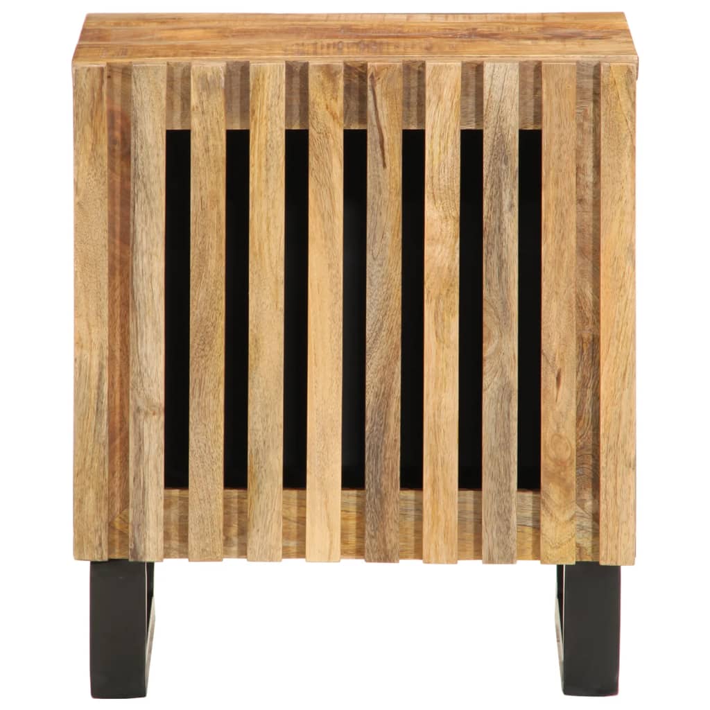 Table de chevet 40x34x46 cm Bois de manguier brut