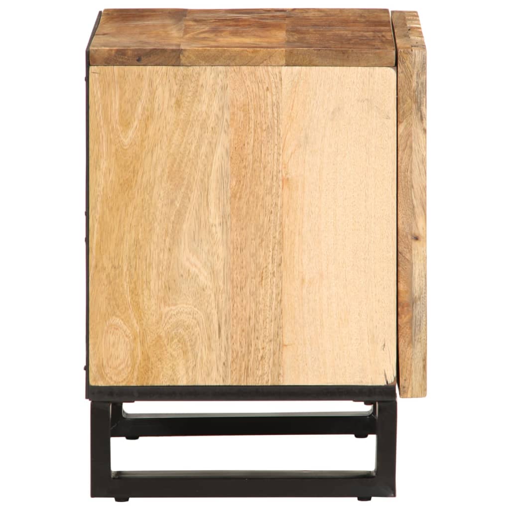 Table de chevet 40x34x46 cm Bois de manguier brut