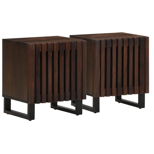 Bedside tables 2 pcs. 40x34x46 cm solid mango wood