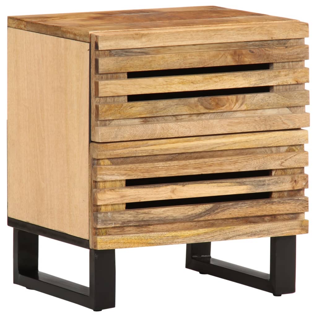 Table de chevet 40x34x46 cm Bois de manguier brut