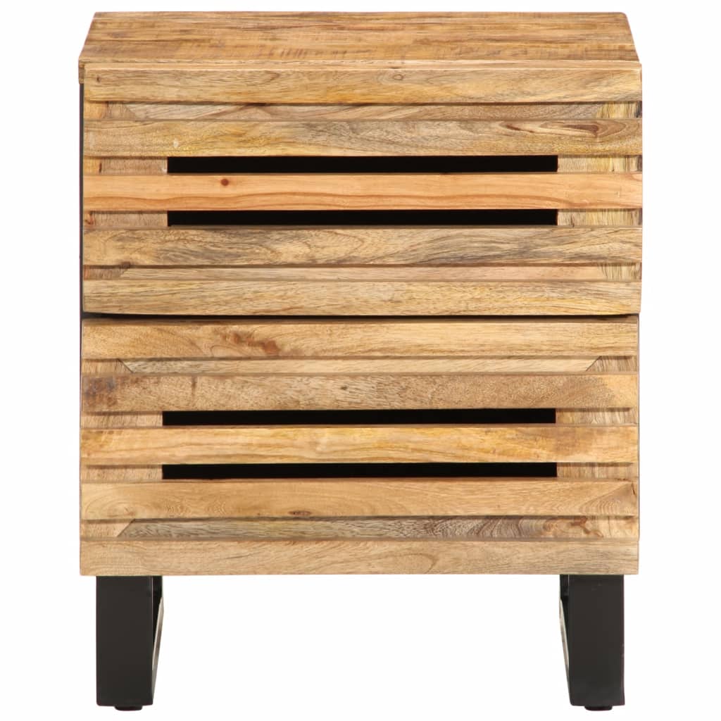 Table de chevet 40x34x46 cm Bois de manguier brut