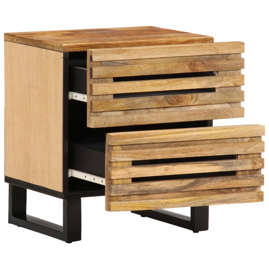 Table de chevet 40x34x46 cm Bois de manguier brut