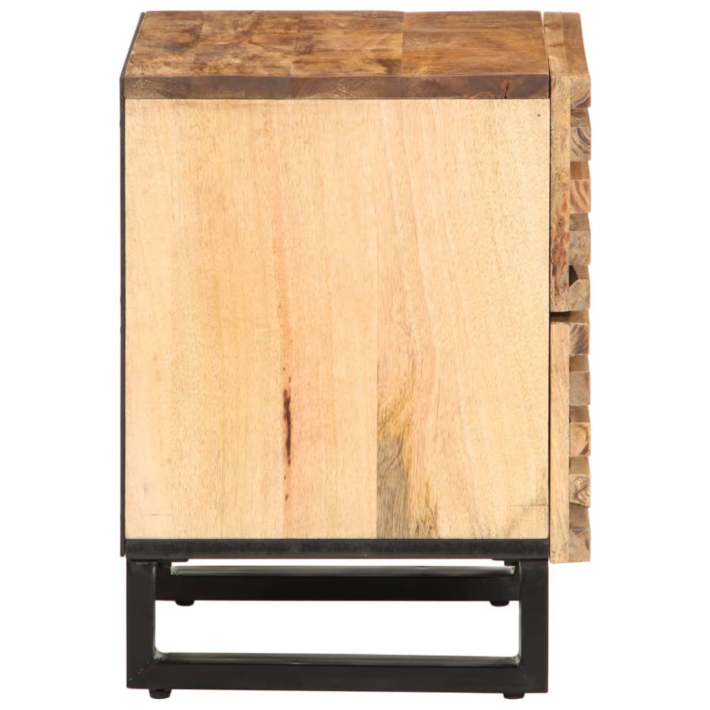 Table de chevet 40x34x46 cm Bois de manguier brut