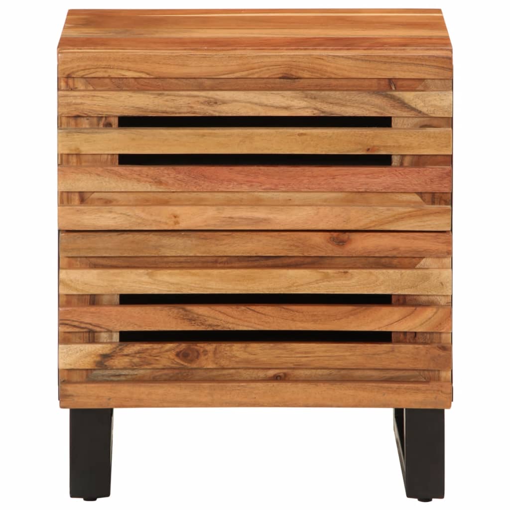 Table de chevet 40x34x46 cm en bois d'acacia massif