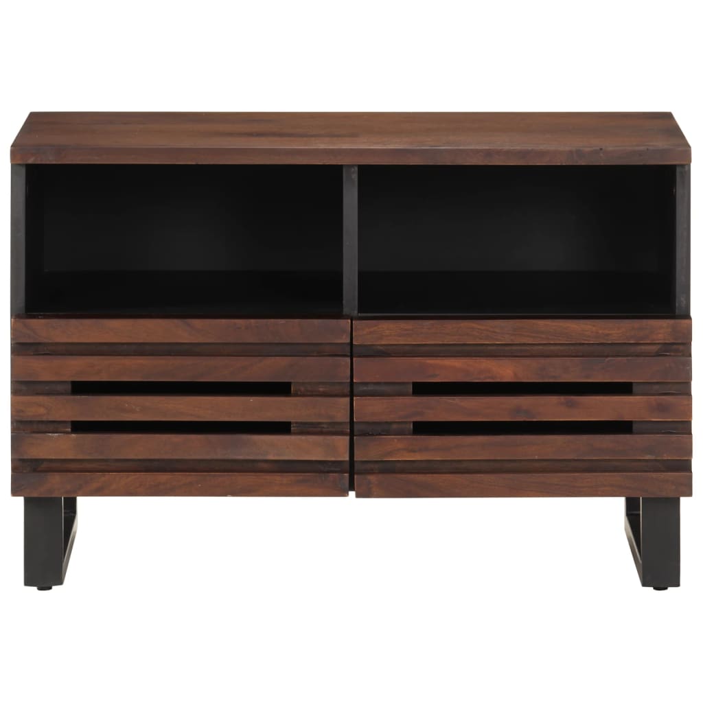 Meuble TV marron 70x34x46 cm en bois de manguier massif