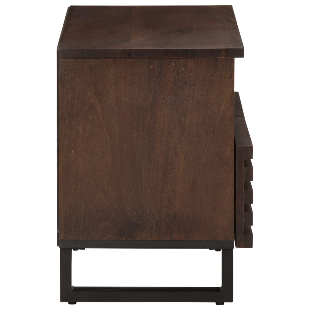 Meuble TV marron 70x34x46 cm en bois de manguier massif