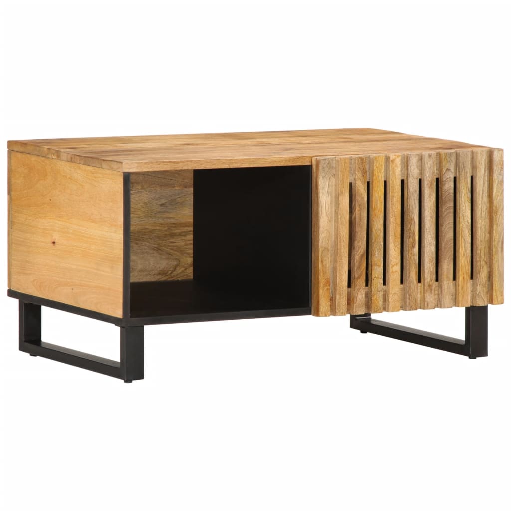 Table basse 80x51x40 cm Bois de manguier massif brut