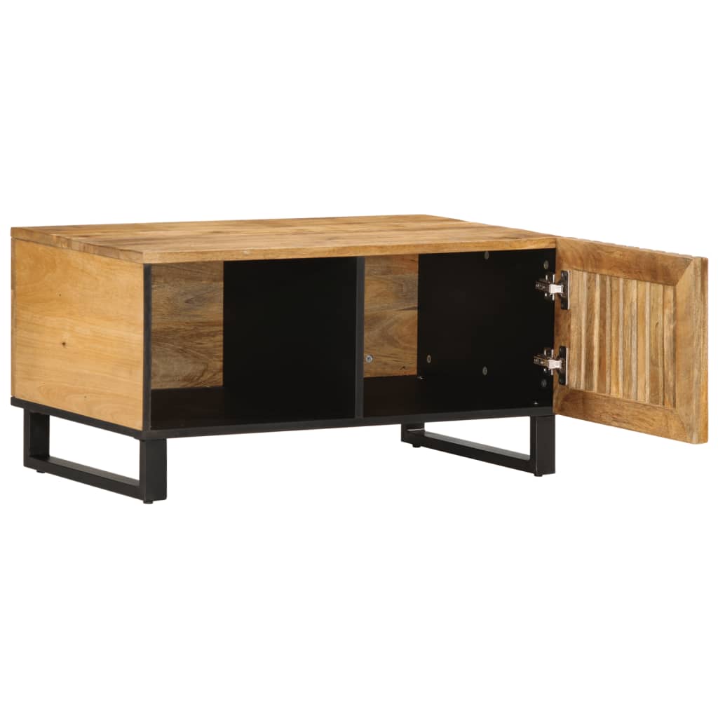 Couchtisch 80x51x40 cm Raues Massives Mangoholz