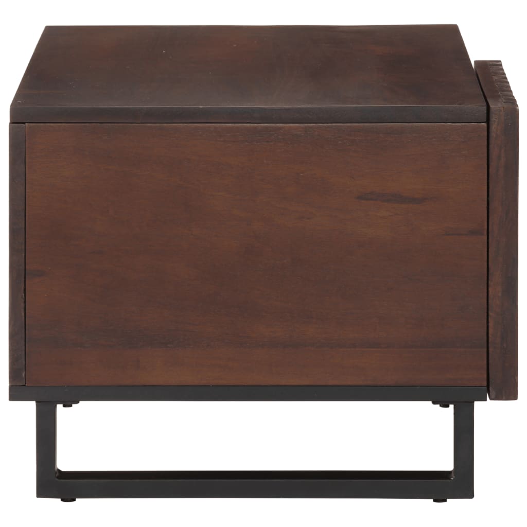 Table basse marron 80x51x40 cm en bois de manguier massif