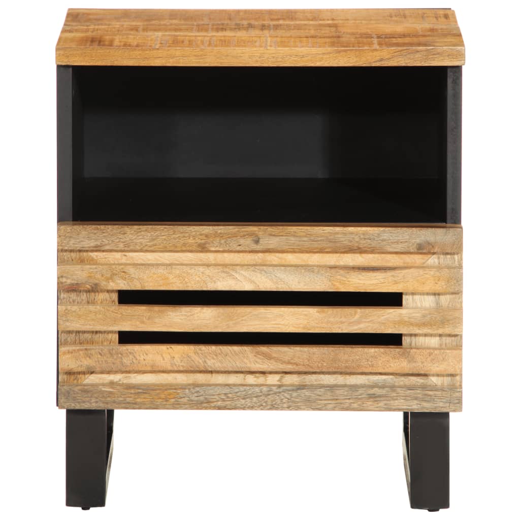 Table de chevet 40x33x46 cm Bois de manguier brut