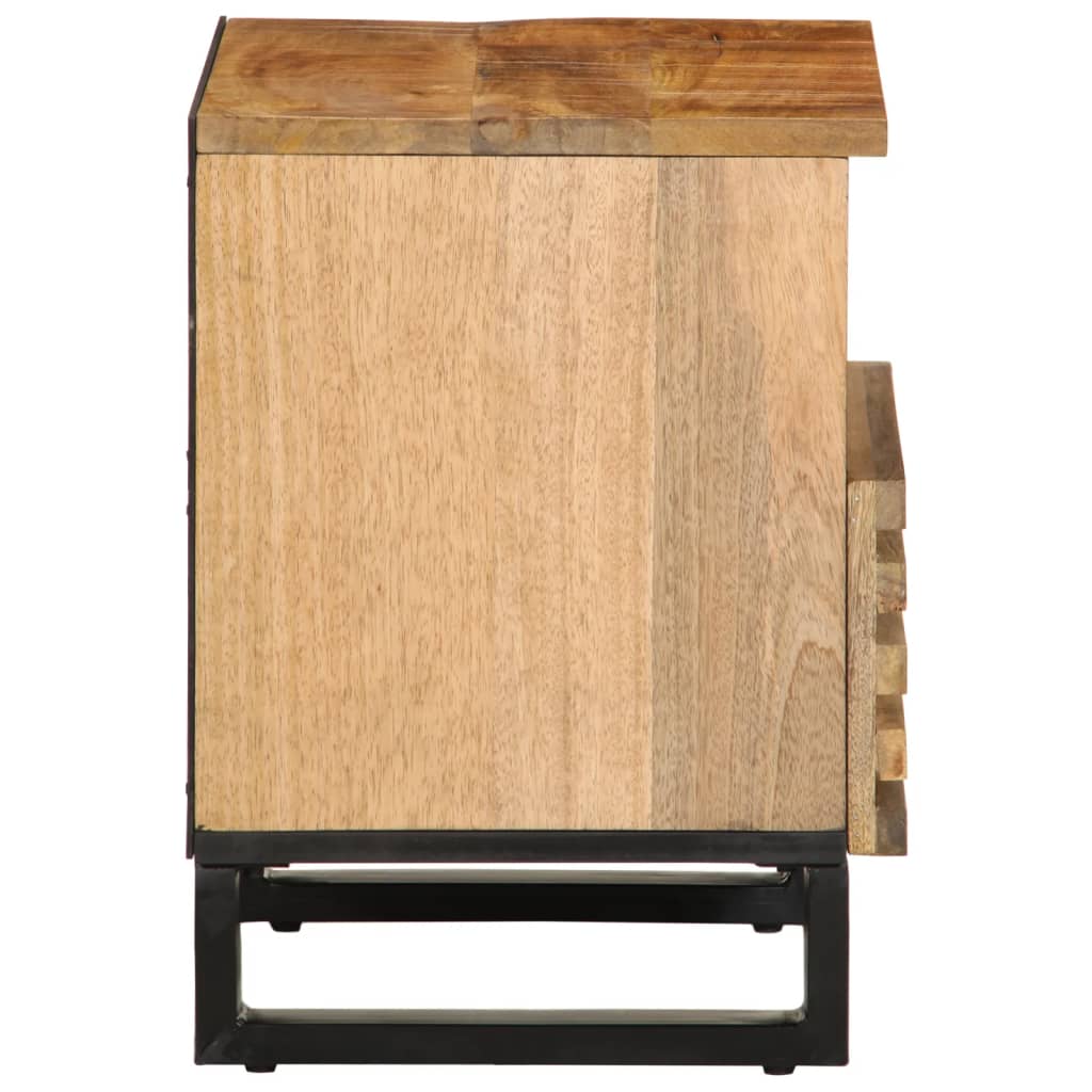 Table de chevet 40x33x46 cm Bois de manguier brut