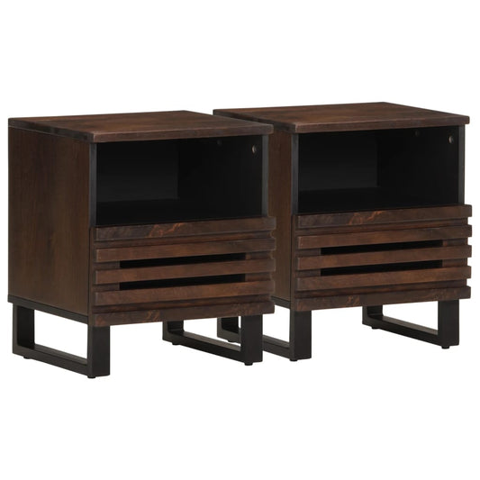 Bedside tables 2 pcs. 40x34x46 cm solid mango wood