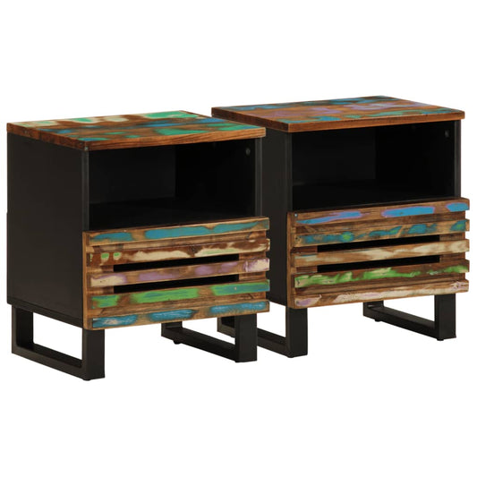 Bedside tables 2 pcs. 40x34x46 cm solid reclaimed wood