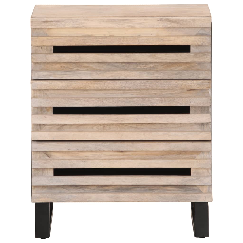 Table de chevet 50x34x62 cm en bois de manguier massif