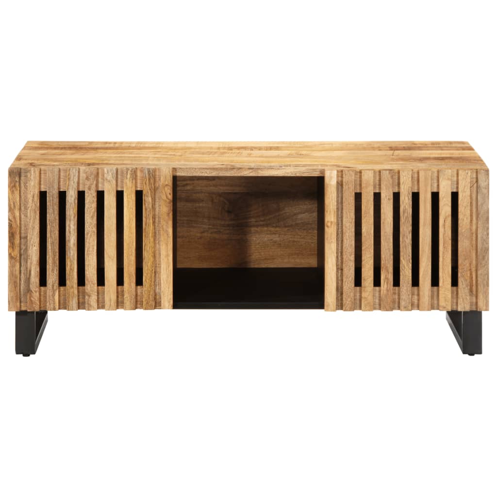 Table basse 100x55x40 cm Bois de manguier massif brut