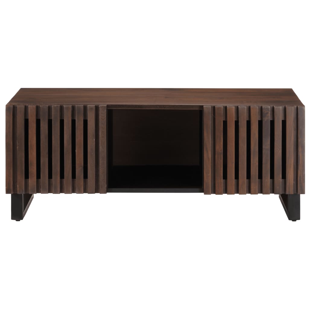 Table basse marron 100x55x40 cm en bois de manguier massif