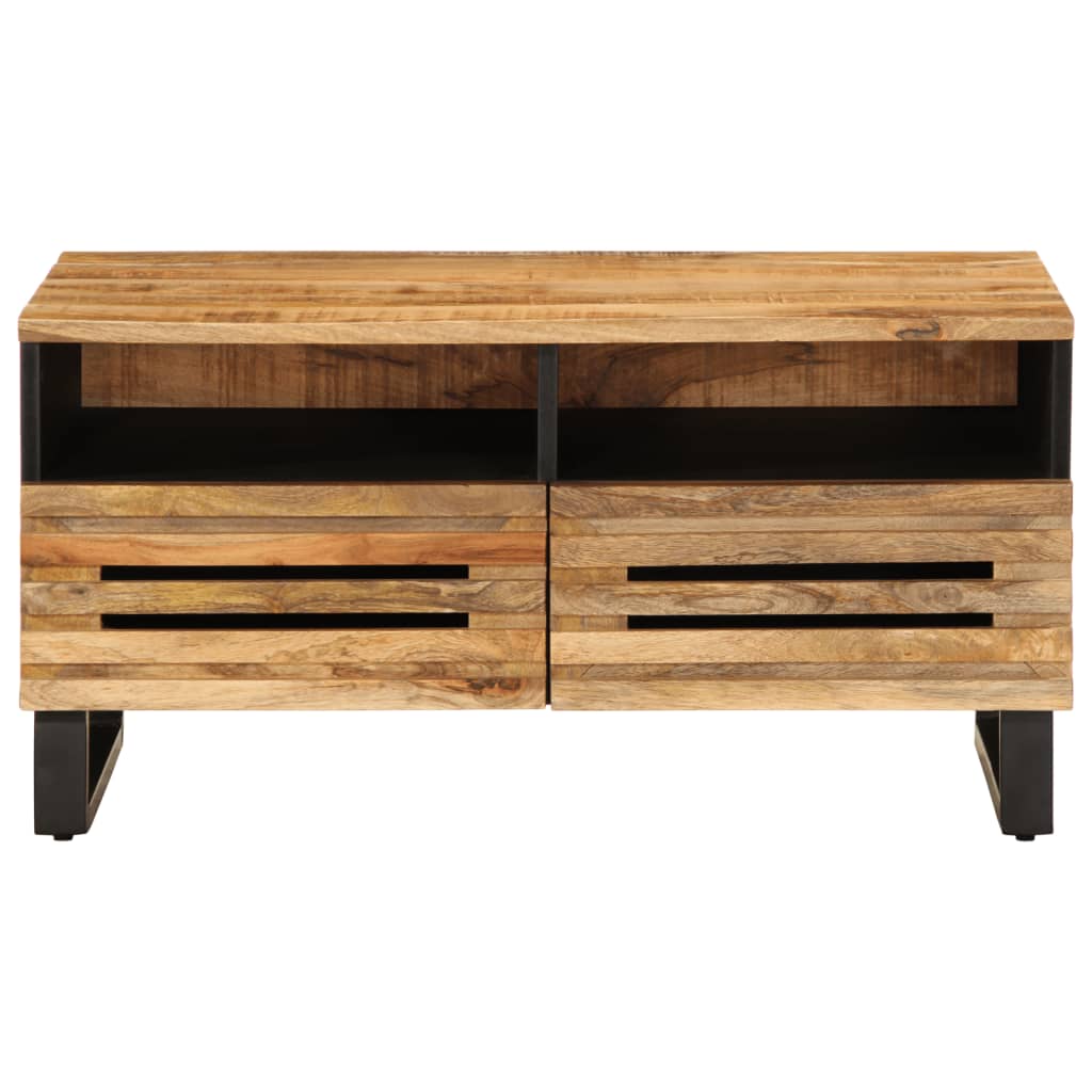 Table basse 80x55x40 cm Bois de manguier massif brut