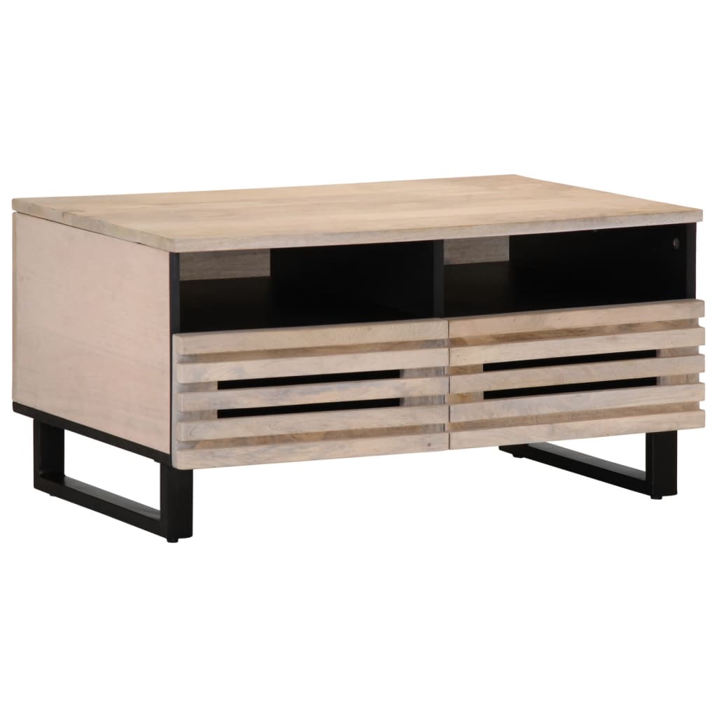 Table basse 80x55x40 cm Bois de manguier massif brut