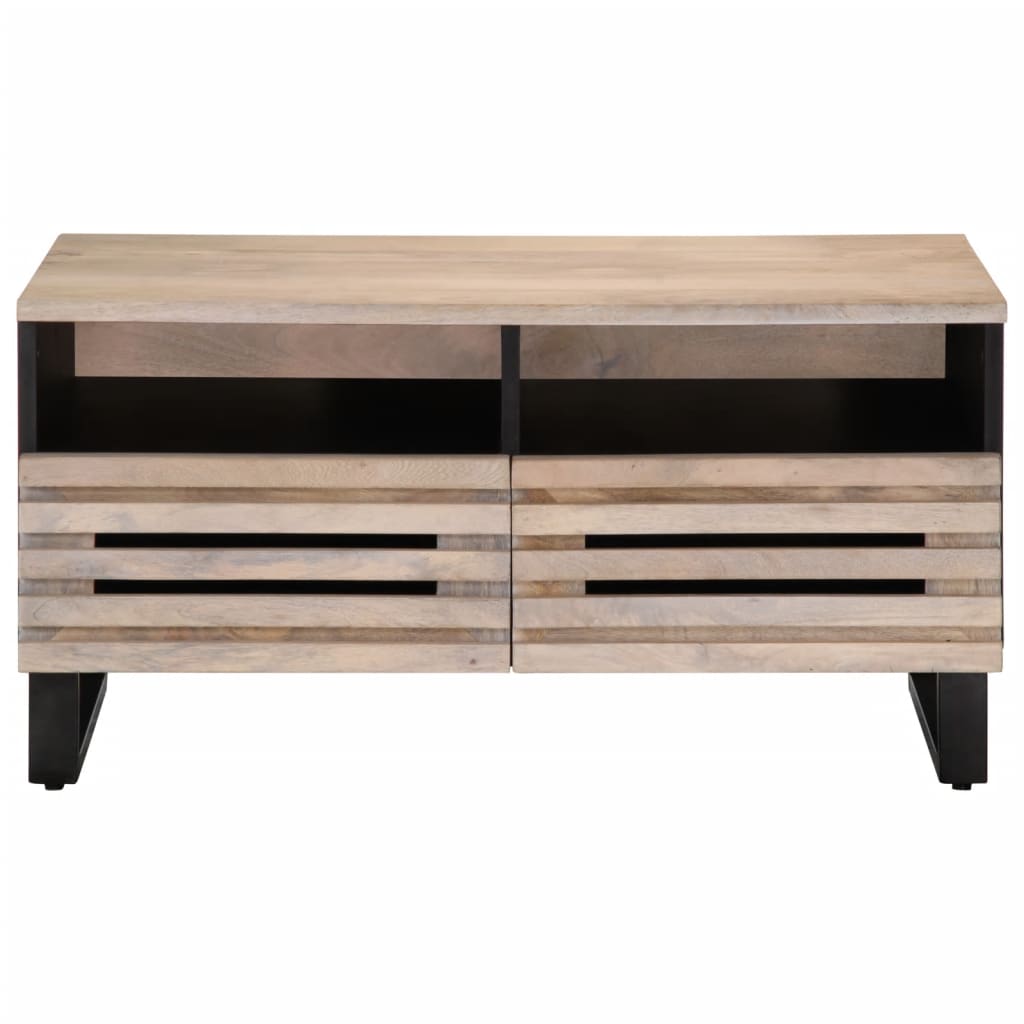 Table basse 80x55x40 cm Bois de manguier massif brut