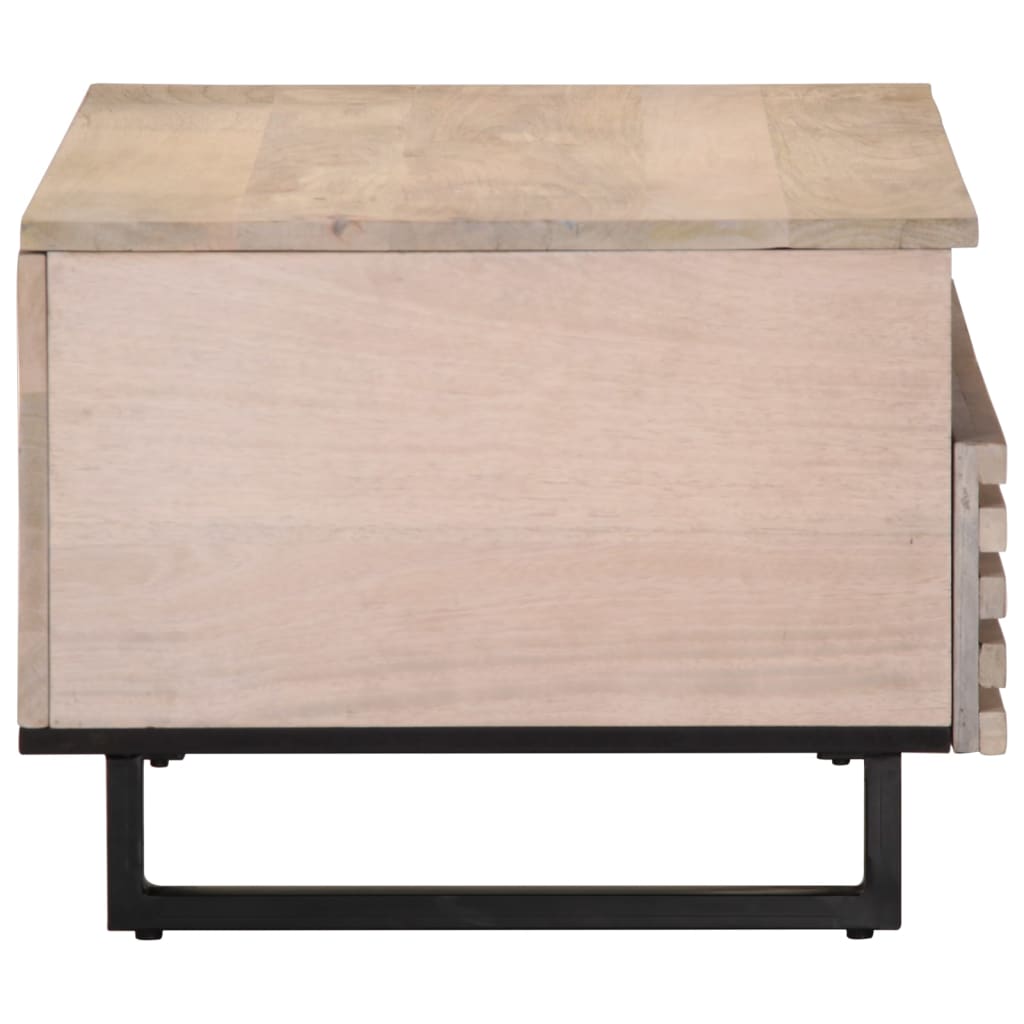 Table basse 80x55x40 cm Bois de manguier massif brut