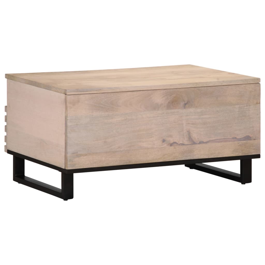 Table basse 80x55x40 cm Bois de manguier massif brut