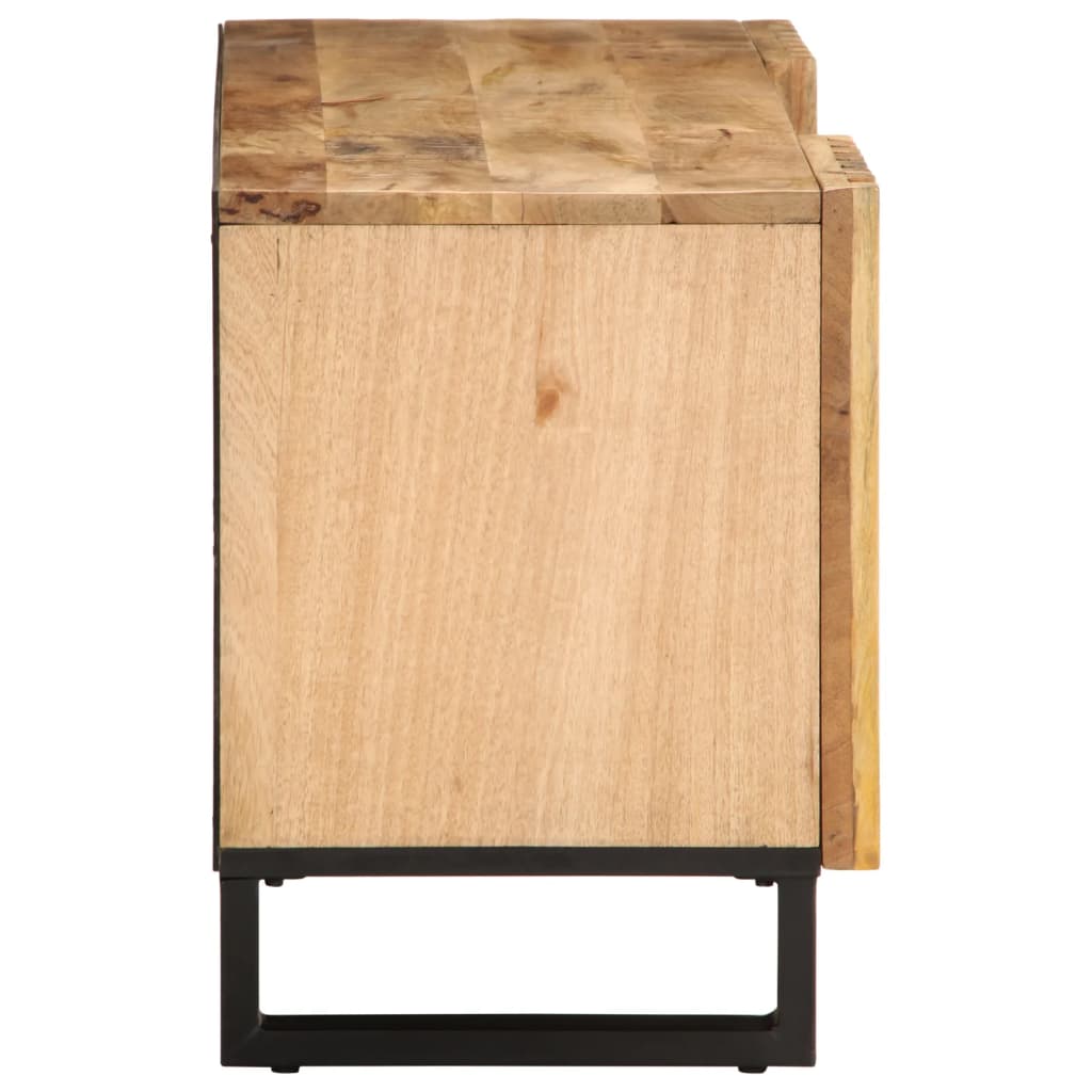 Meuble TV 100x34x46 cm Bois de manguier massif brut